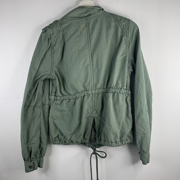 Anthro Daughters Of The Liberation Size 8 Military Utility Jacket Army Green - Picture 10 of 10